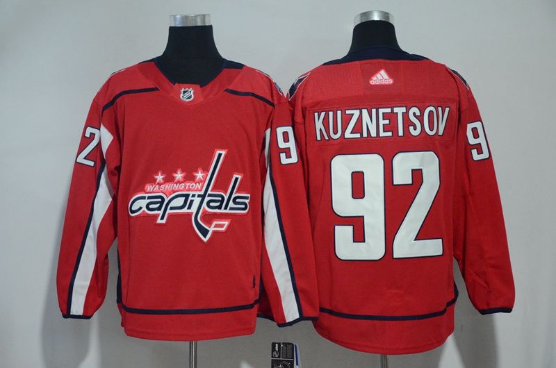 Men Washington Capitals #92 Kuznetsov red Adidas Hockey Stitched NHL Jerseys->washington capitals->NHL Jersey